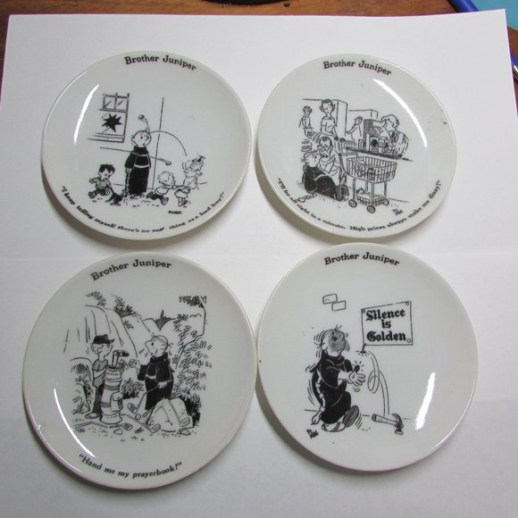 Vintage Brother Juniper Porcelain Plates 1958 - Picture 1 of 6